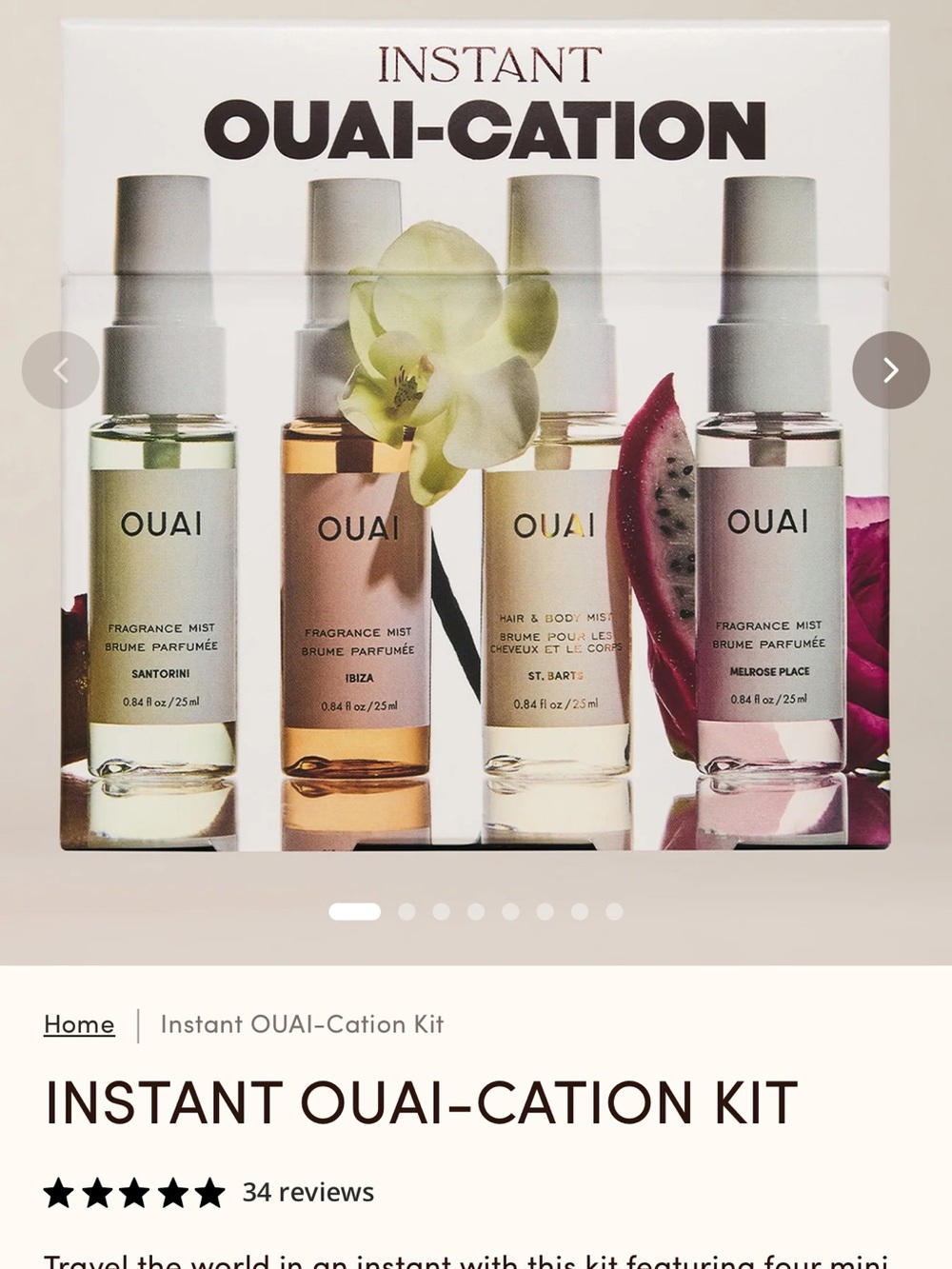 OUAI Instant OUAI-Cation Kit — green, peach, cream, pink